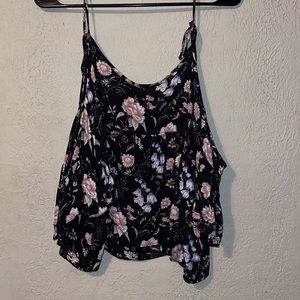 American Eagle Floral Off the Shoulder Flowy Blouse for Women with Ruffles